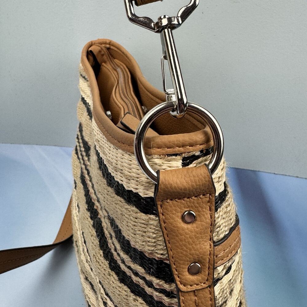 Rosetti Crossbody Womens Handbag Purse Adjustable Woven‎ Brown Earth Tones New - Picture 9 of 15